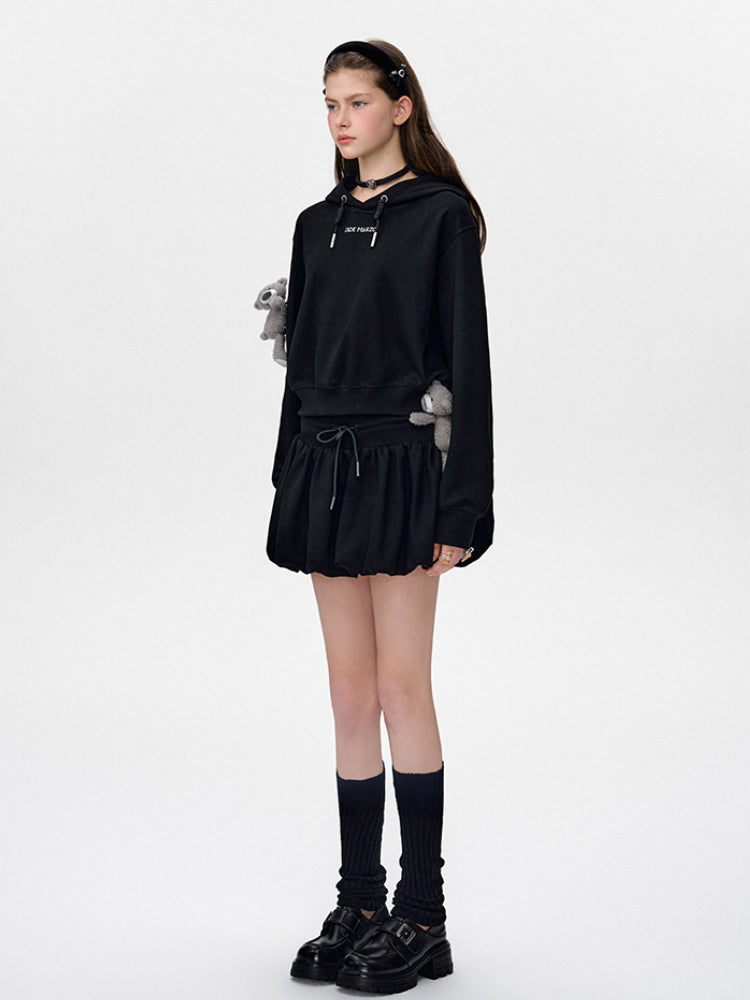 Embroidered Cropped Hoodie - CHINASQUAD