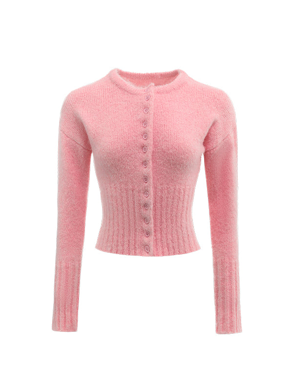 Ribbed Knit Cardigan - CHINASQUAD