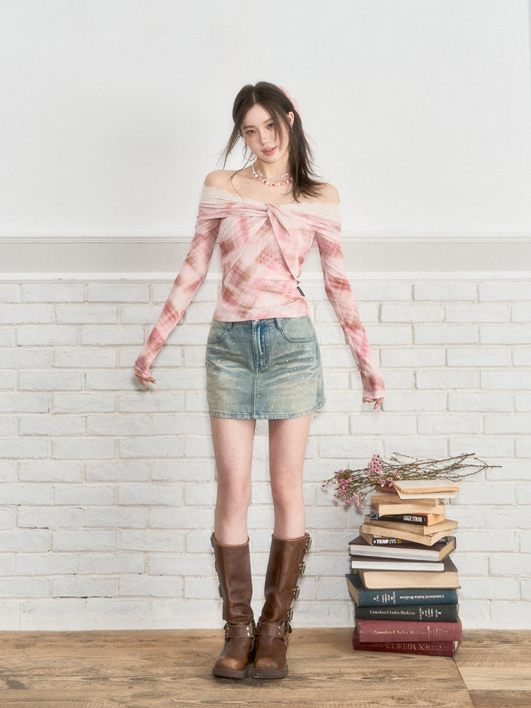 Lace Panel Long Sleeve T-shirt - CHINASQUAD