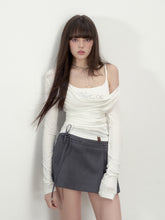 Pleated Bowknot Tie Half Skirt - CHINASQUAD