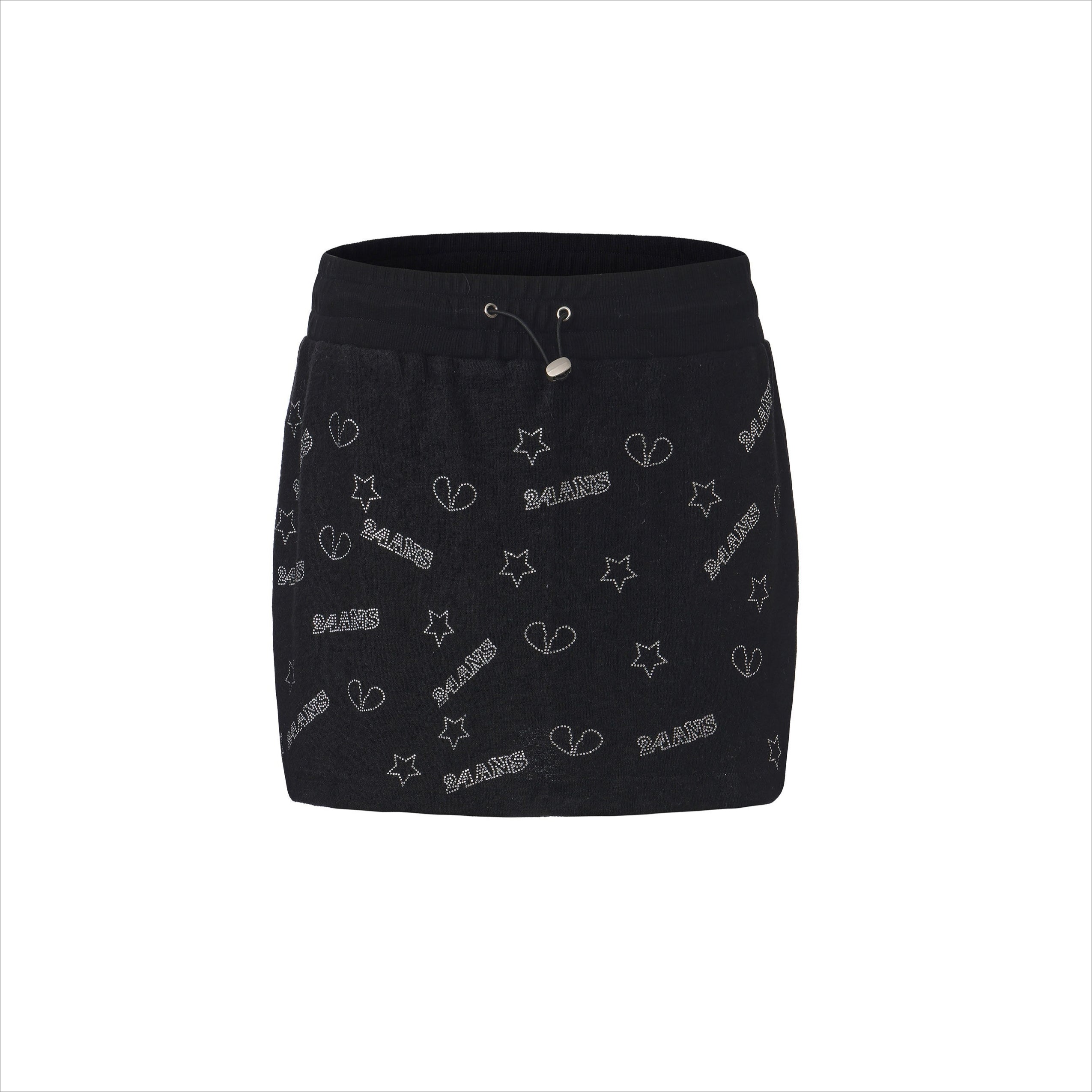 Punk Crystal-Embellished Terry Two-Piece Set