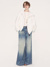 White Hooded Zip-Up Sweatshirt - CHINASQUAD