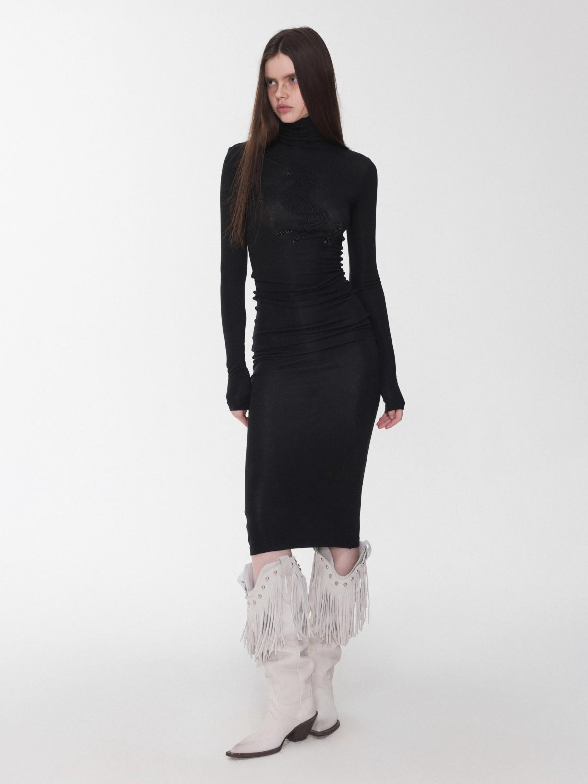 Crystal-Embellished Turtleneck