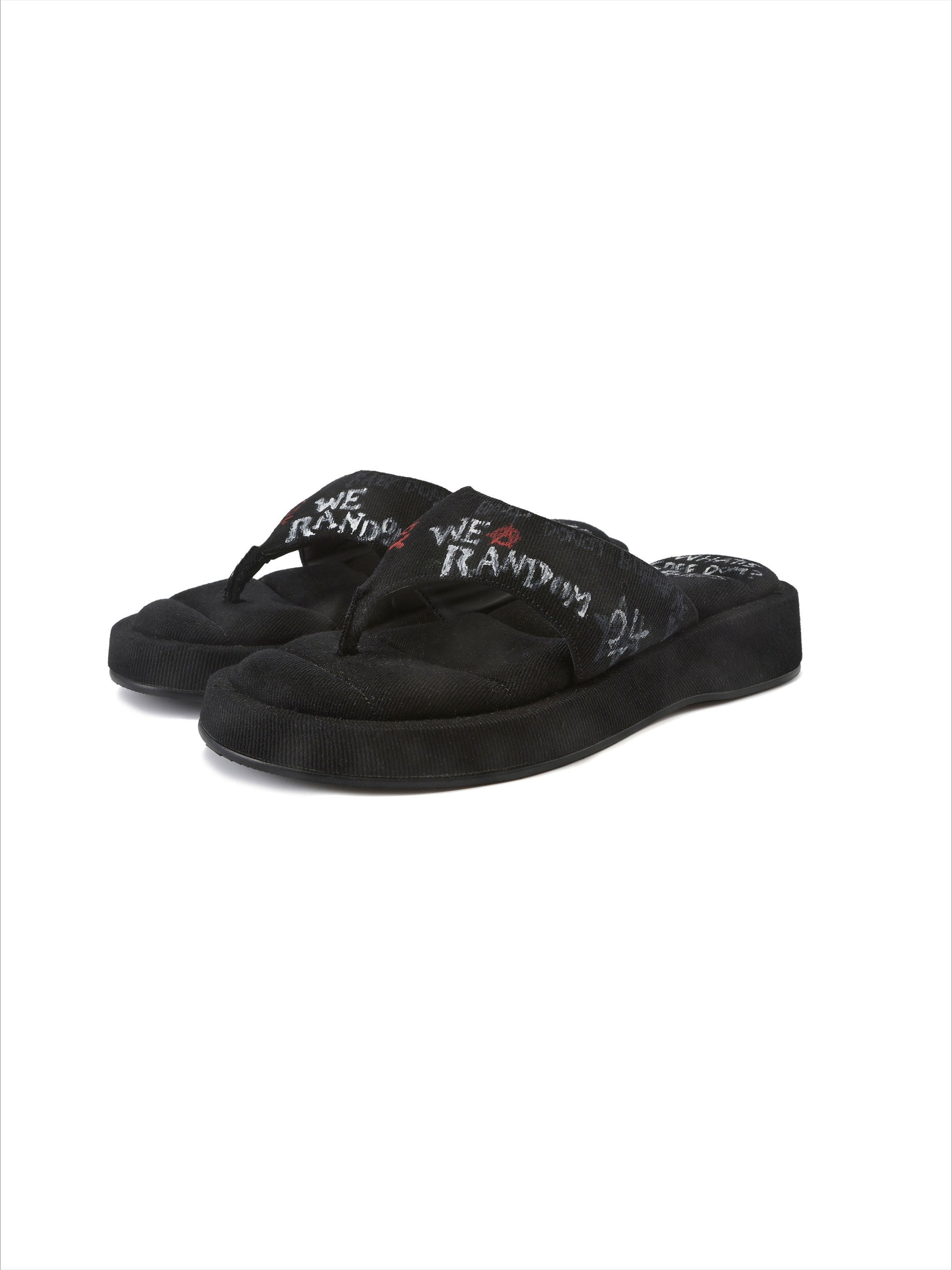 Grunge Hand-Painted Canvas Slippers