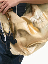 Pure Cotton Twill Denim Large Capacity Foldable Crescent Bag - CHINASQUAD