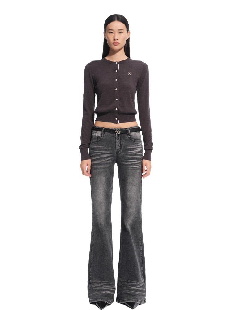 Natural Waist Fitted Straight Jeans - CHINASQUAD