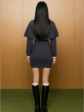 Cape-Style Poncho Knit Dress - CHINASQUAD