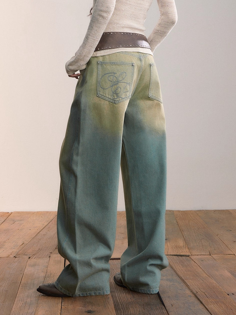 Denim Essence Relaxed Drawstring Pants - CHINASQUAD