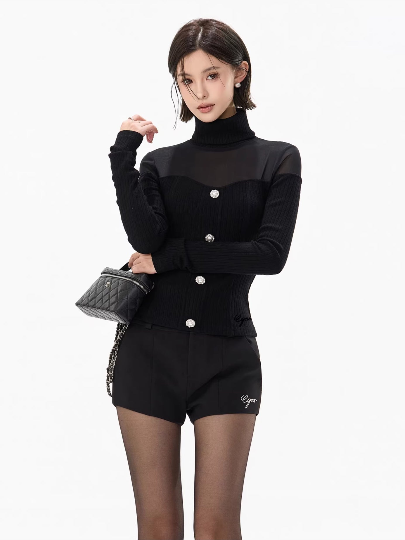 Pure Cutout Mesh Panel Knit Base Layer