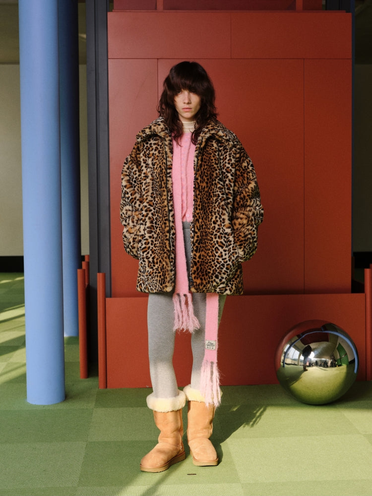 Vintage Leopard Faux Fur Quilted Coat - CHINASQUAD