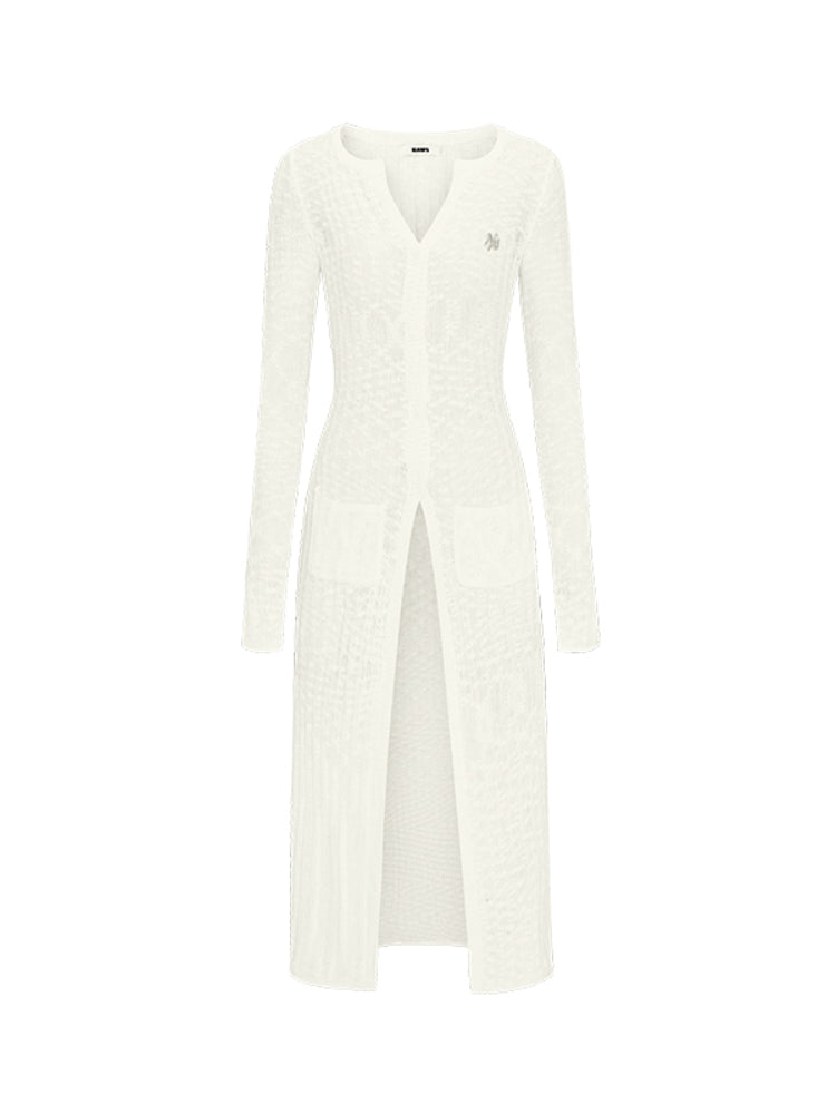 Anti-Pilling Round Neck Lightweight Knit Cardigan - CHINASQUAD