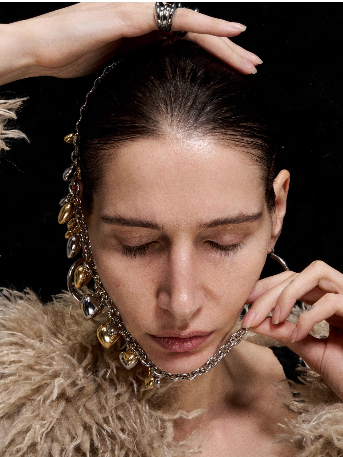 Silver Pearl Layered Necklace