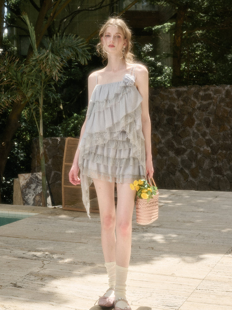 Fluffy Lace Fairy Camisole & Skirt Set - CHINASQUAD