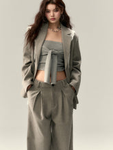 Rivet Oversized Thickened Wool Blazer - CHINASQUAD