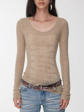 Textured Jacquard Knit Round-Neck Sweater - CHINASQUAD