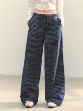Plaid Color-block Waist Spliced Straight Pants - CHINASQUAD