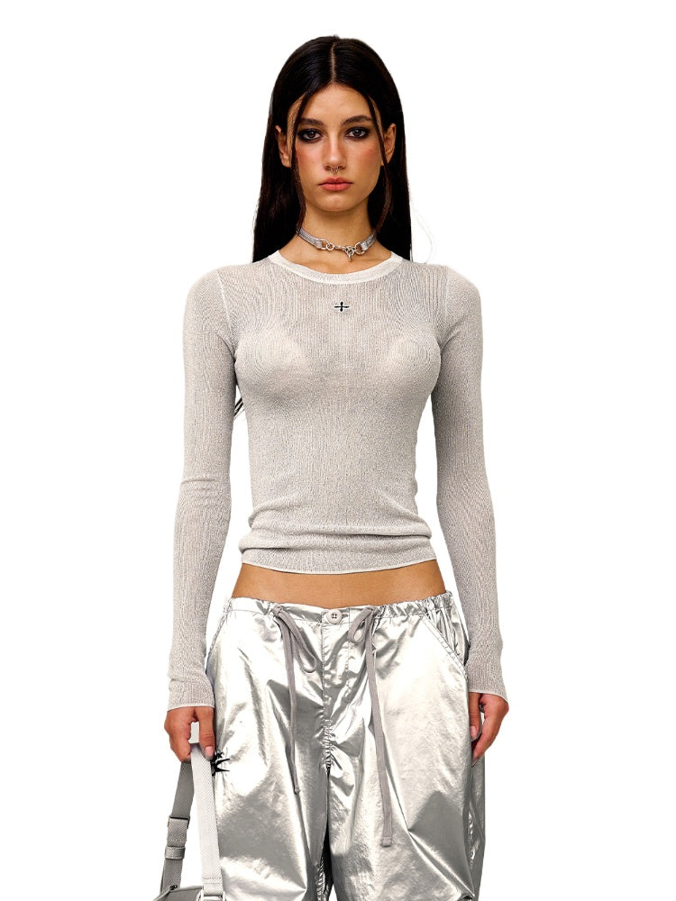 Waist-Cinching Slim Fit Thin Long - Sleeve Tunic