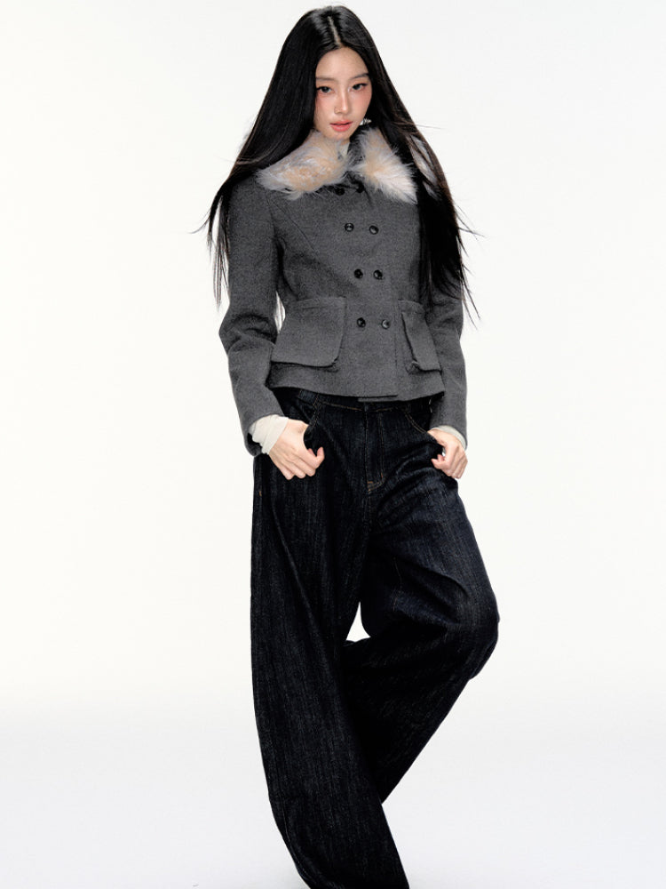 Grey Short Down Jacket - CHINASQUAD