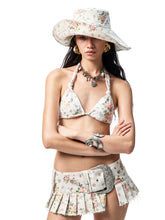 Floral Canvas Waistband Pleated Cummerbund - CHINASQUAD