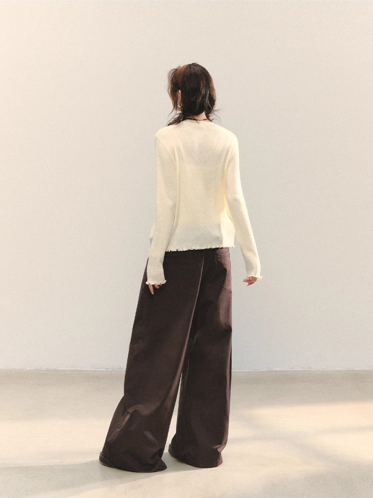 Ruffle Versatile Knitted Cardigans