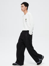 White & Black Henley Collar Long-Sleeve T-Shirt - CHINASQUAD