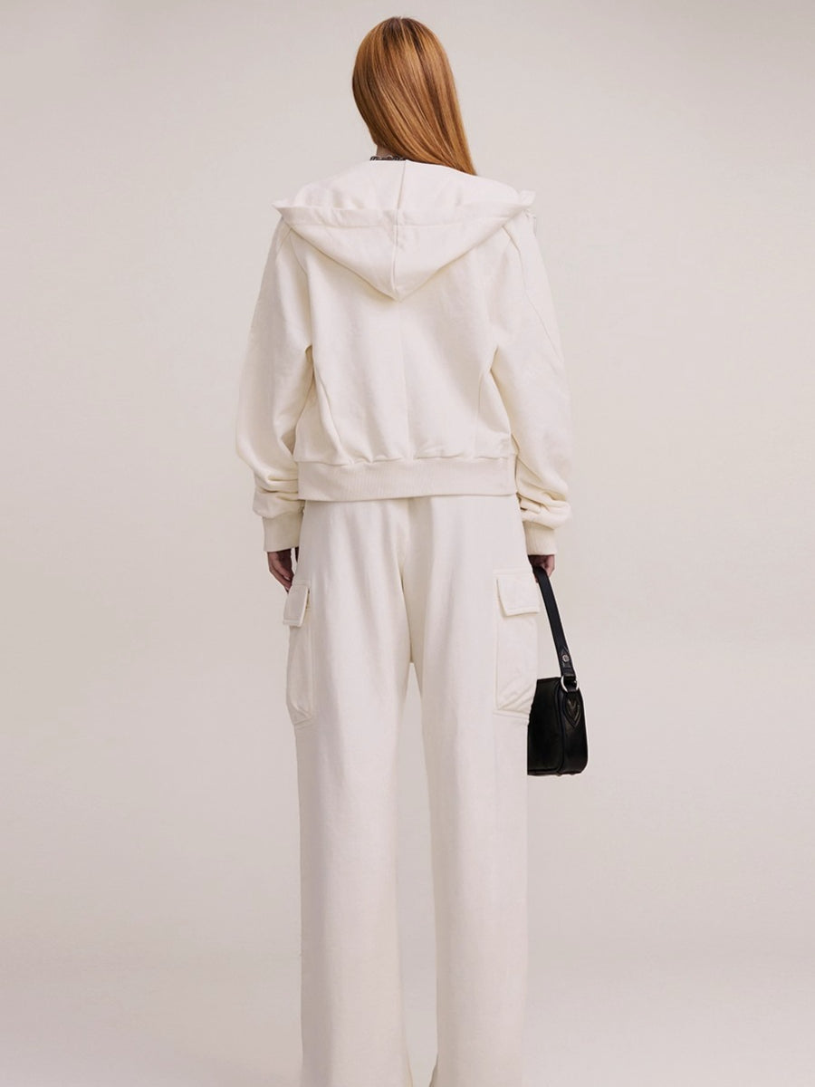 Wild Vintage Zip-up Cropped Hoodie