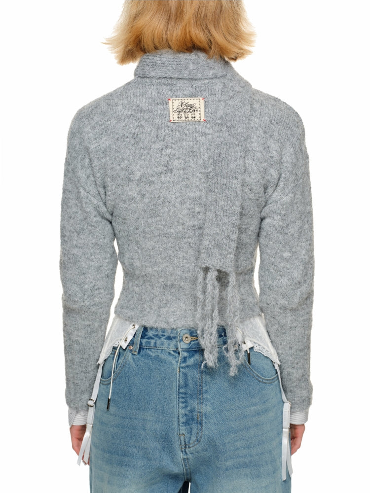 Ribbed Knit Cardigan - CHINASQUAD