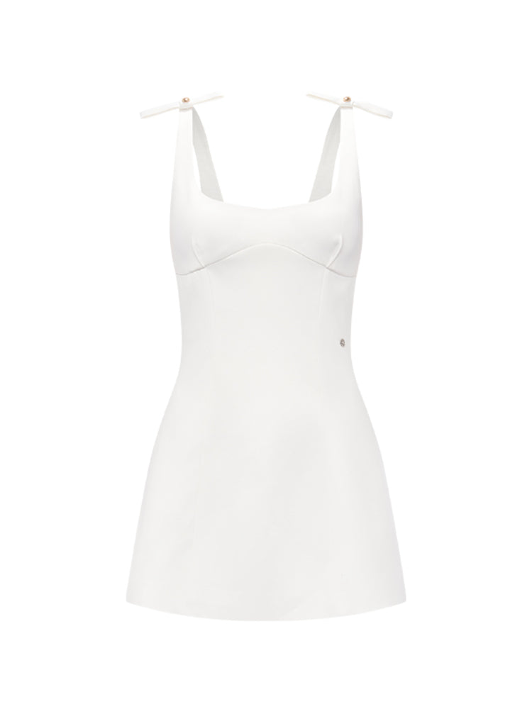 Short Bow Tie Strap Dress - CHINASQUAD