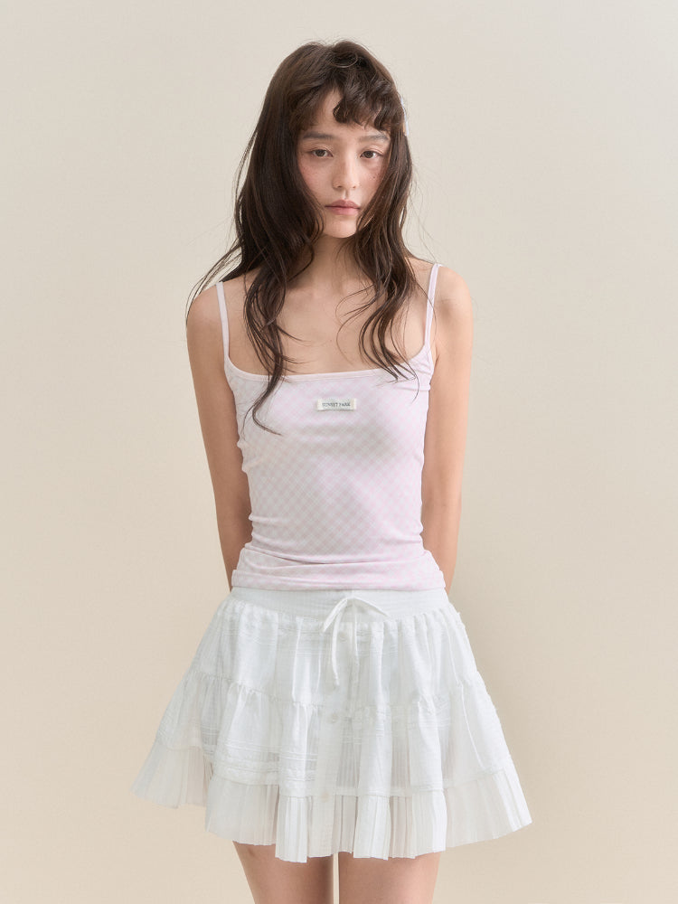 Pure White Lace A-line Tulle Skirt - CHINASQUAD