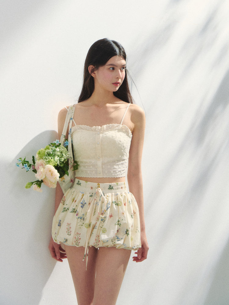 Embroidered Strapless Backless Top - CHINASQUAD