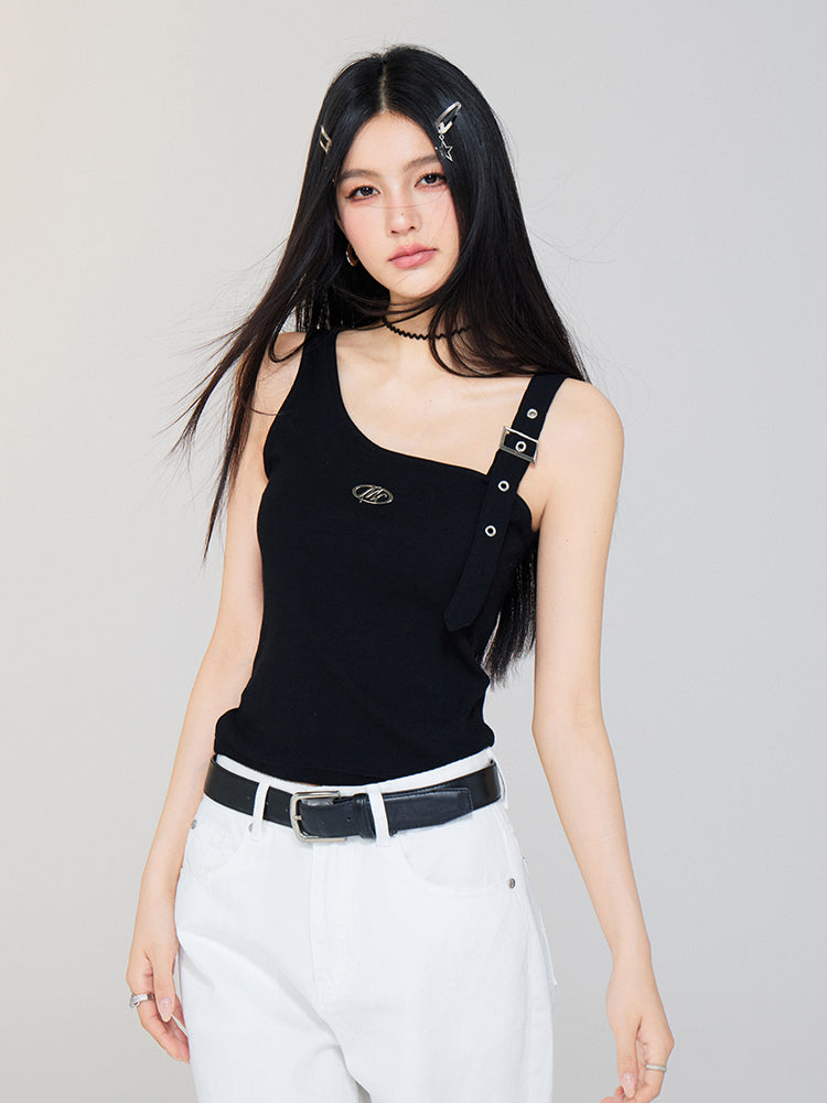 Irregular Off - the - Shoulder Vest