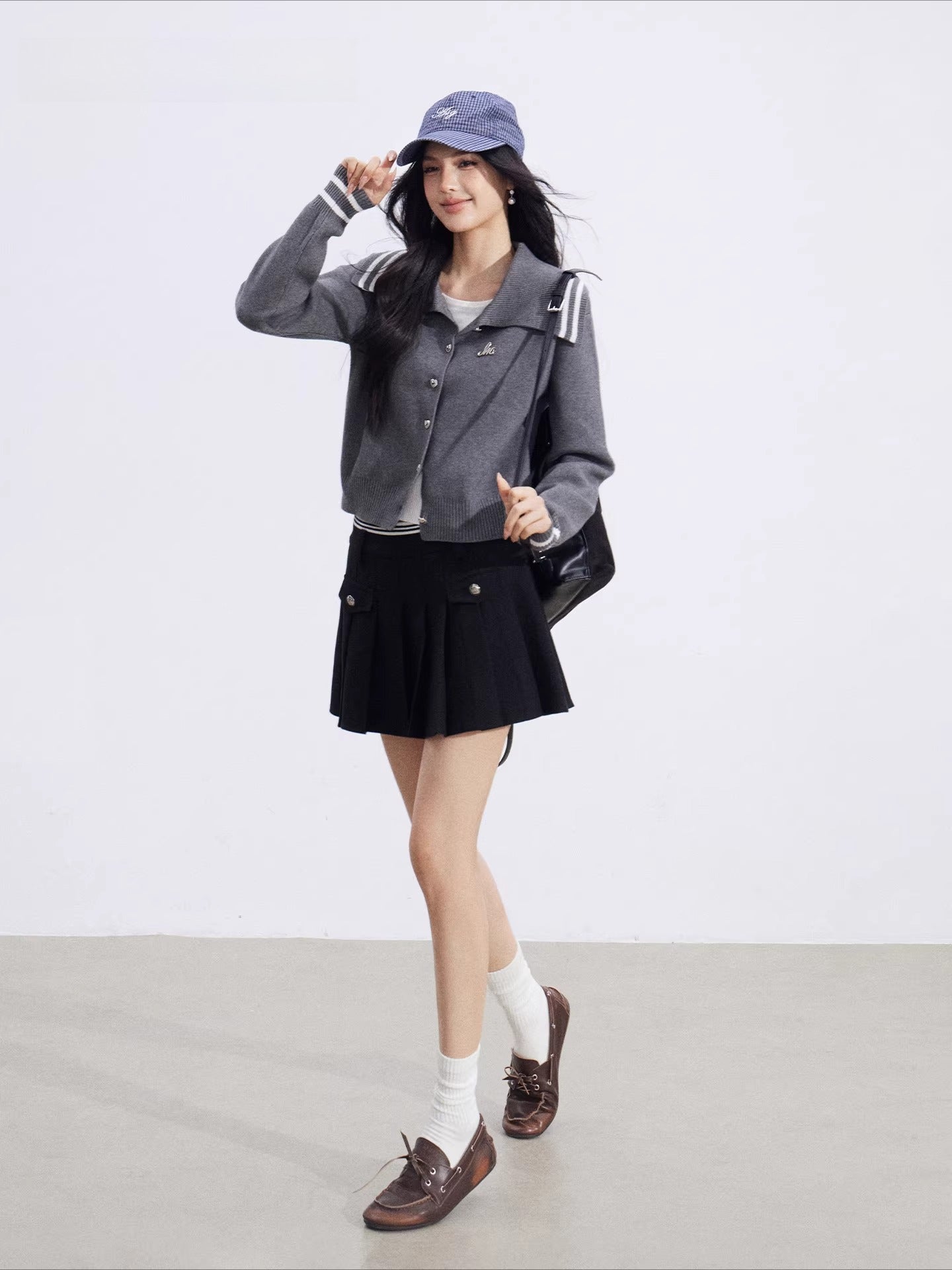 Preppy Layered Collar Knit Cardigans