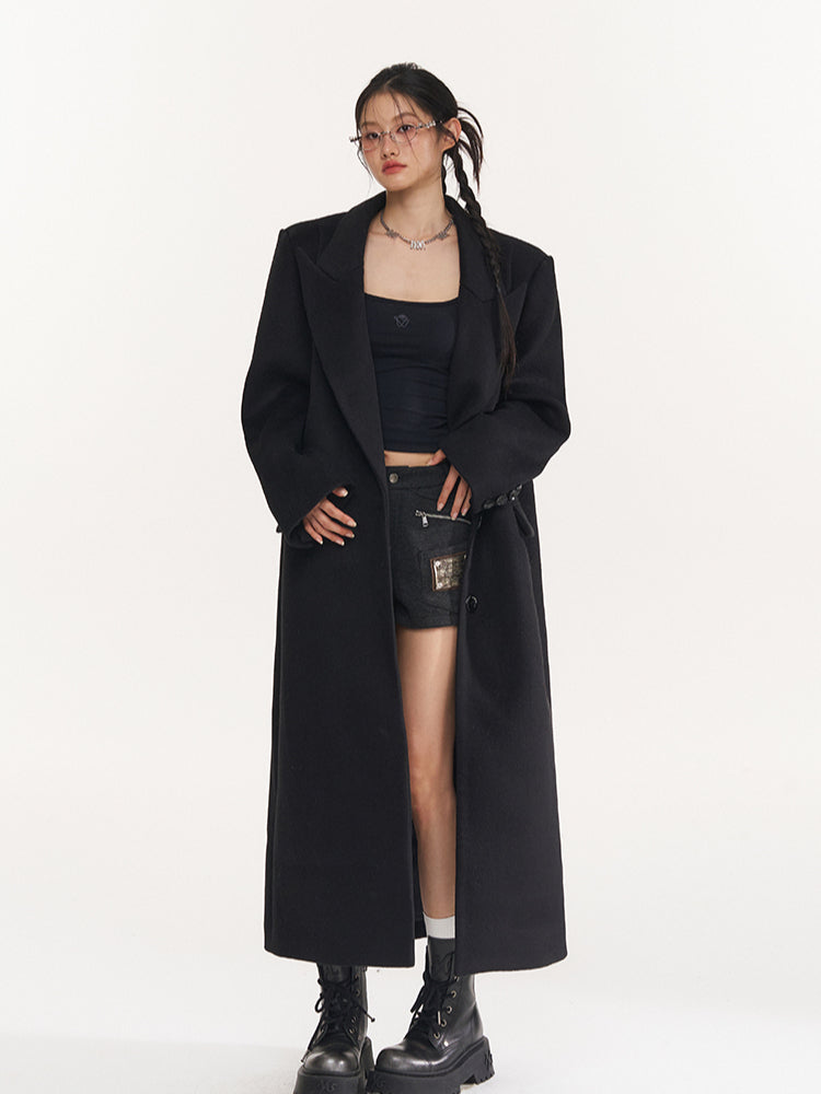 Black Herringbone Multi-Pocket Straight Shorts - CHINASQUAD