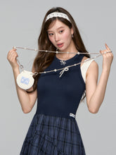 Plaid Asymmetric Sleeveless Vest Dress - CHINASQUAD