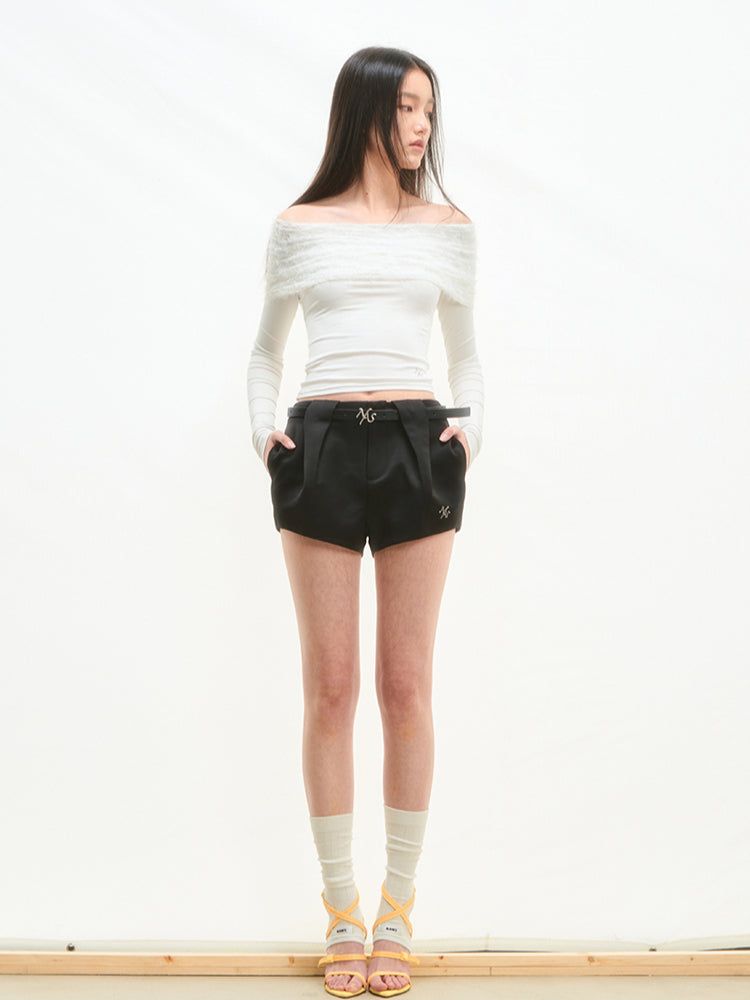 Pearl Diamond Satin Bouffant Shorts - CHINASQUAD