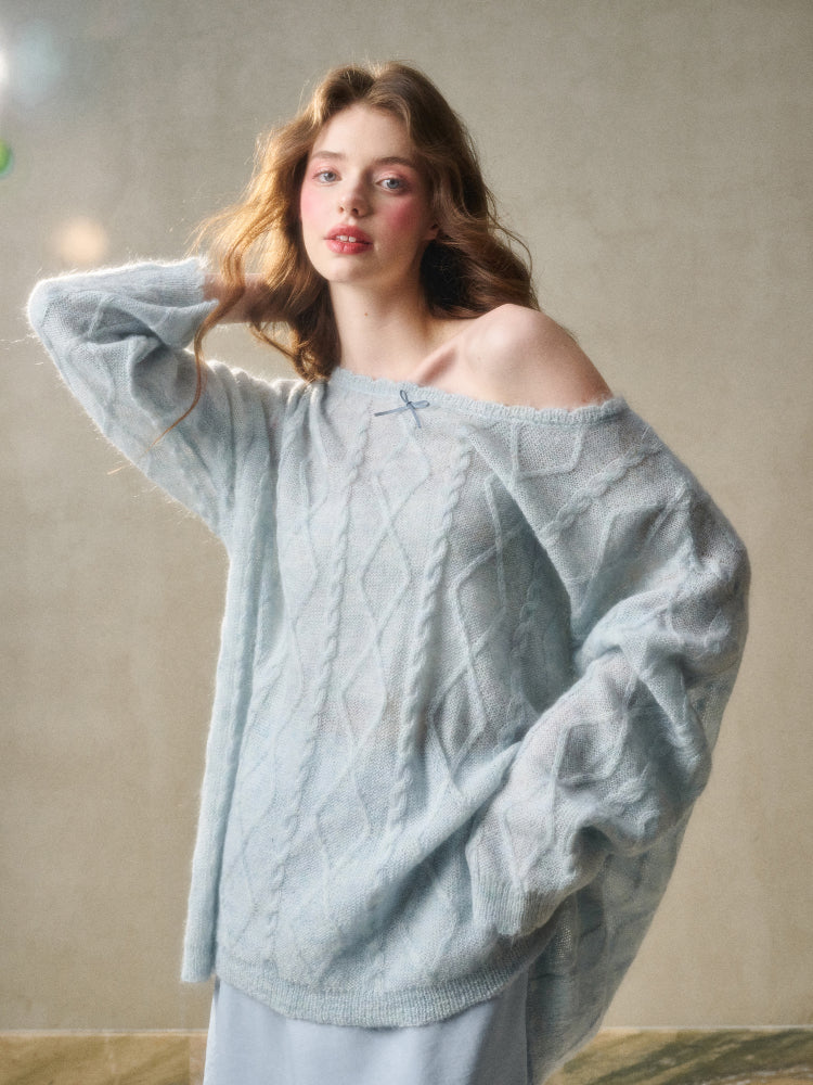 Pearl Mohair Knit Sweater - CHINASQUAD
