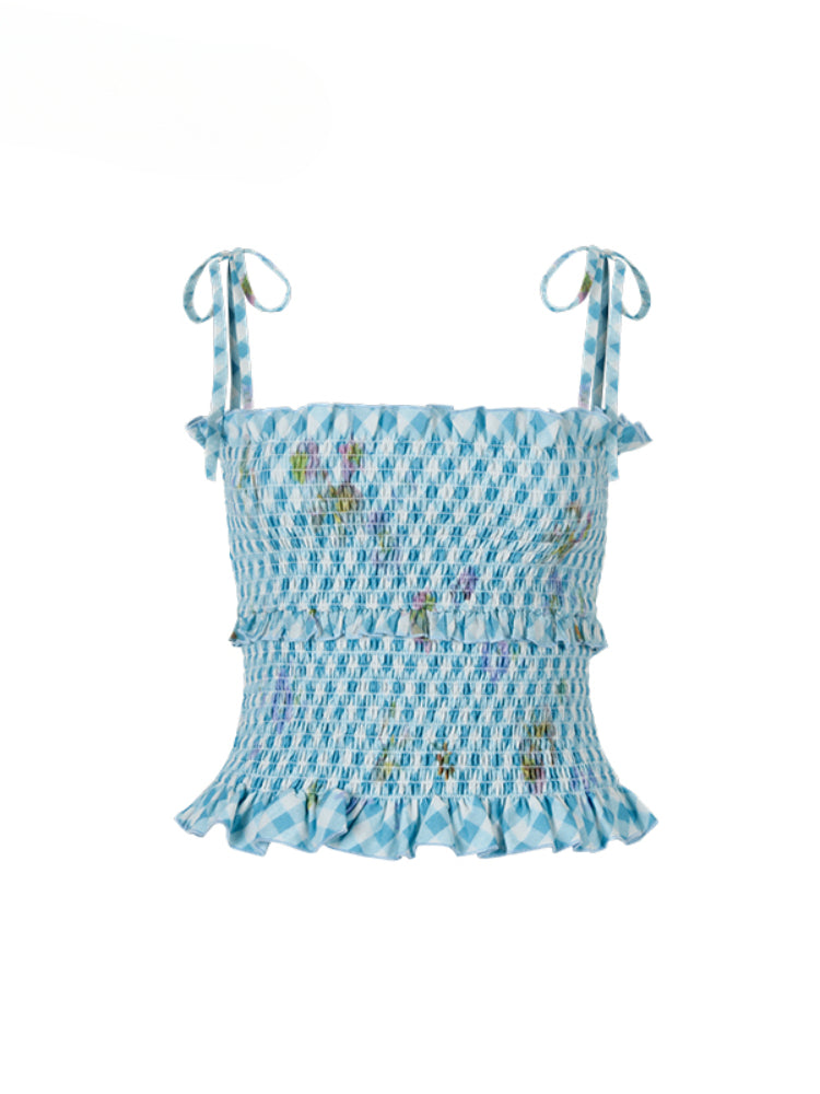 Ruffled Lace Cami Top - CHINASQUAD