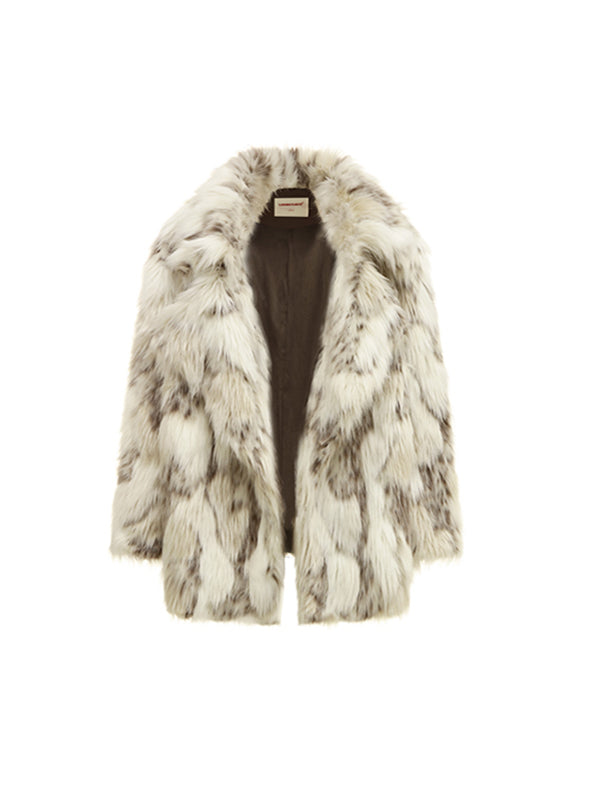 Leopard Faux Fur Coat - CHINASQUAD