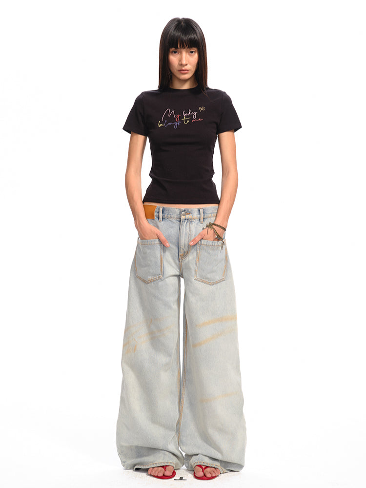Washed Reversed - Pocket Jeans - CHINASQUAD