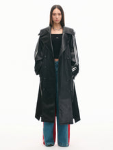 Textured Relaxed Fit Leather Trench Coat - CHINASQUAD