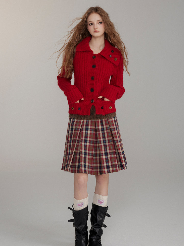 Wool Button Knitted Cardigan - CHINASQUAD