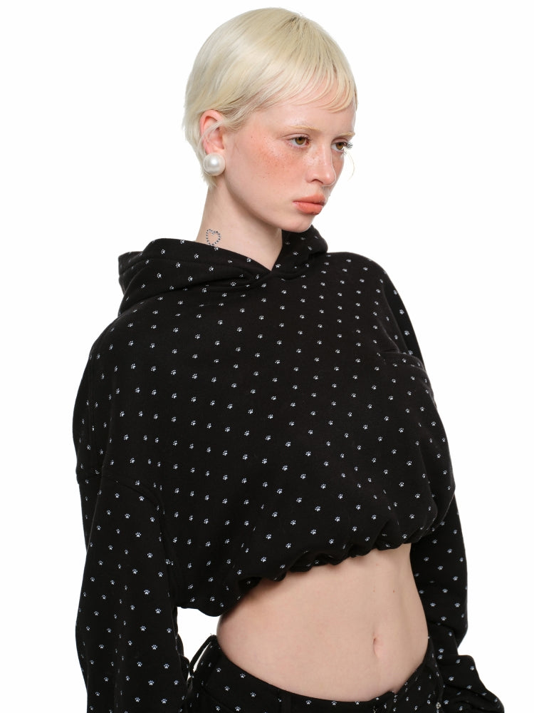 Cat Paw Cropped Hoodie - CHINASQUAD