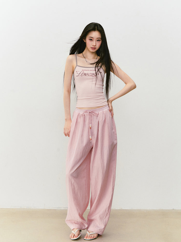 Color-Block Letter Print Camisole - CHINASQUAD