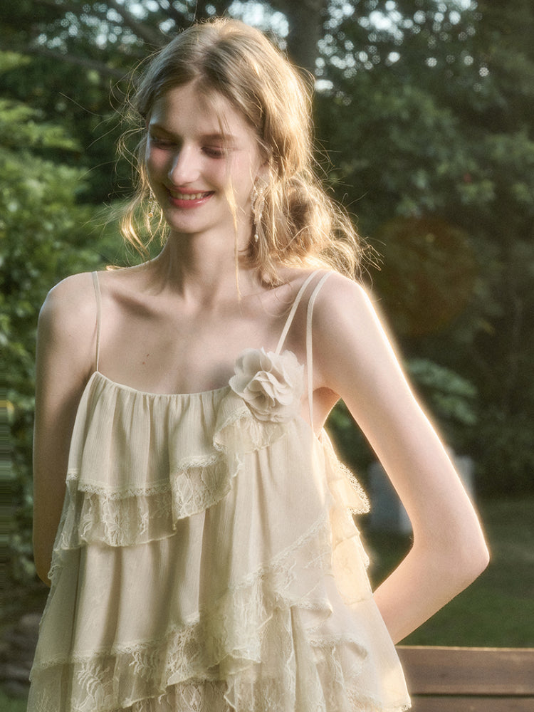 Soft Lace Fairy Tank Top & Skirt Set - CHINASQUAD