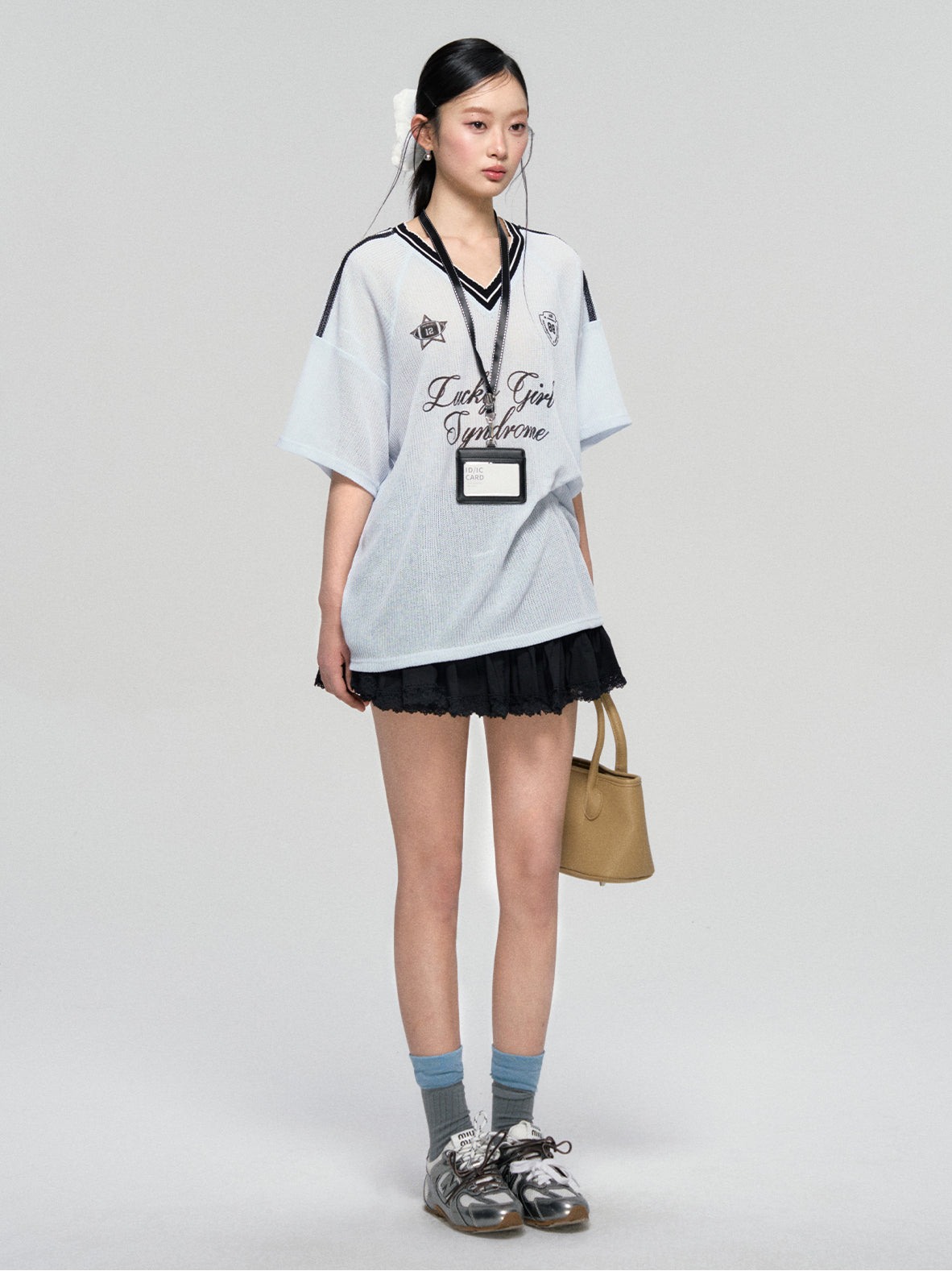 Textured Contrast Trim Sports T-shirt - CHINASQUAD