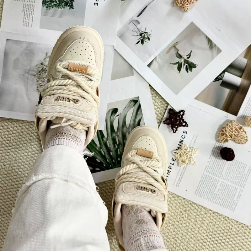 Off-white Chunky Casual Sneakers - CHINASQUAD