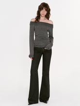High-End Wool Off-shoulder Knit  - CHINASQUAD