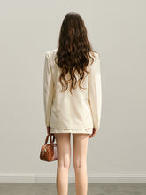 Black & White Embroidered Lace Blazer - CHINASQUAD