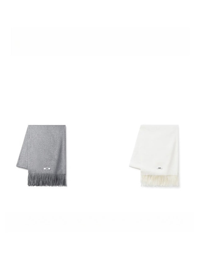 Classic Wool Blend Tassel Scarf