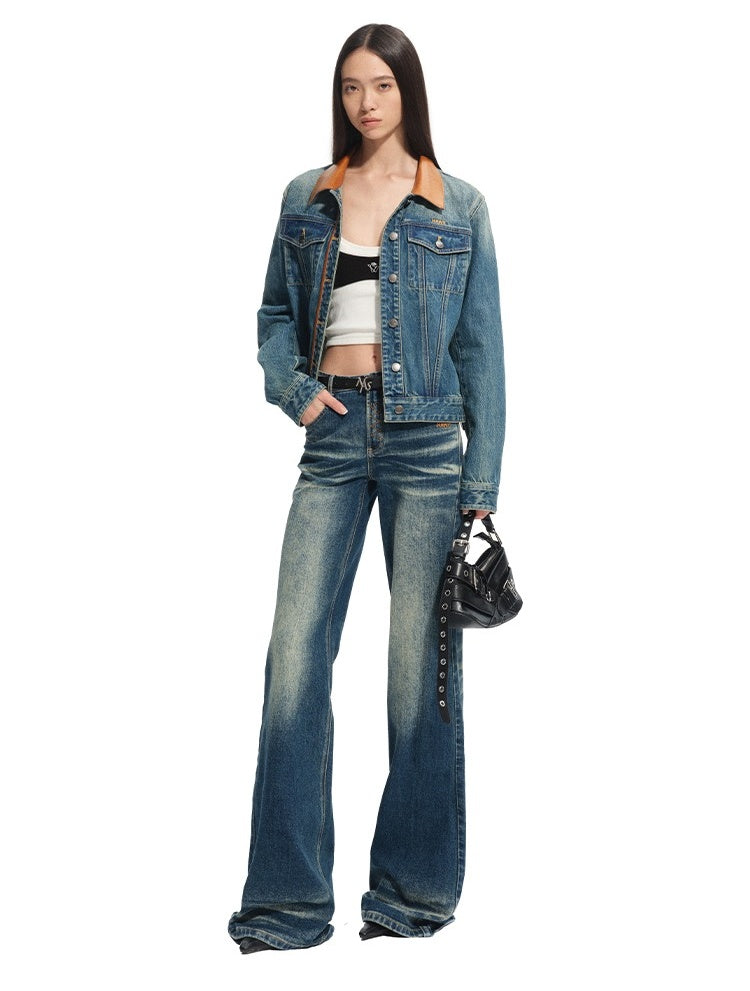 "Savanna Series" Washed Panel Denim Jacket - CHINASQUAD
